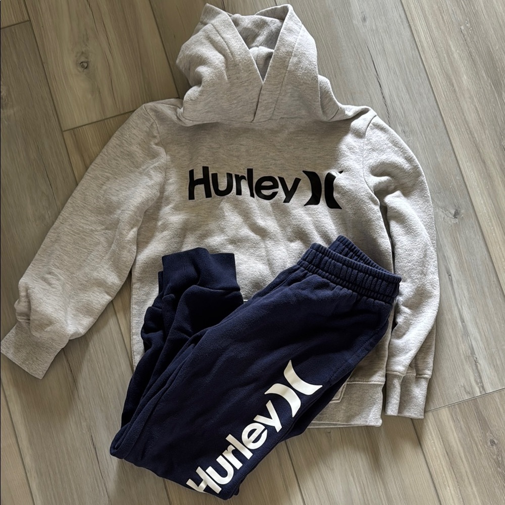 Hurley Kids Gray and Black Jogger Set